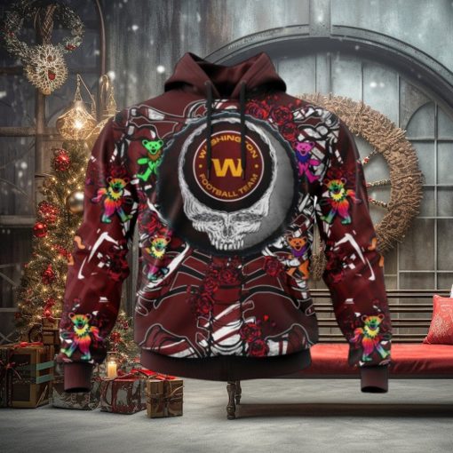 NFL Washington Football Team Mix Grateful Dead, Personalized Name & Number Specialized Concepts Kits 3D Hoodie