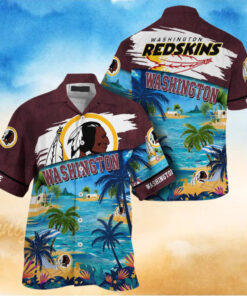 NFL Washington Redskins Palm Tree Hot Summer Hawaiian Shirt Gifts Sport Fans