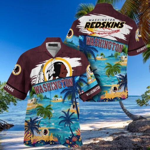NFL Washington Redskins Palm Tree Hot Summer Hawaiian Shirt Gifts Sport Fans