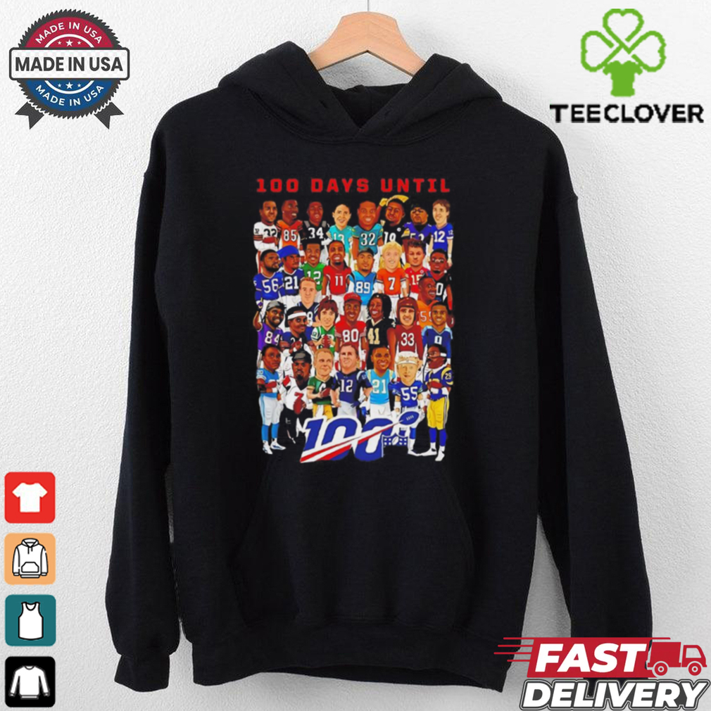 NFL football players 100 day until vintage shirt NFL football players 100 day until vintage shirt