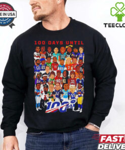 NFL football players 100 day until vintage shirt