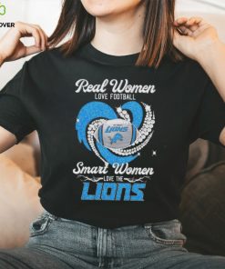 NFL real women love football smart women love the Detroit Lions football heart 2023 hoodie, sweater, longsleeve, shirt v-neck, t-shirt