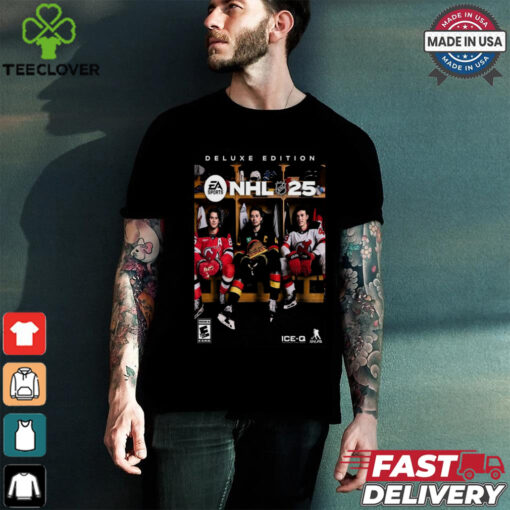 NHL 25 EA Sports Athlete Cover Quinn Jack And Luke Hughes Deluxe Shirt