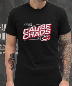 NHL Adult Carolina Hurricanes Cause Chaos Black T Shirt
