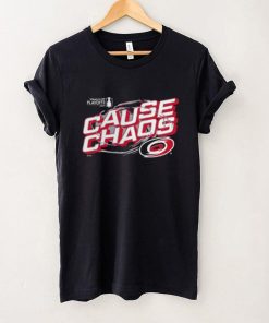 NHL Adult Carolina Hurricanes Cause Chaos Black T Shirt