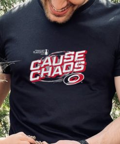 NHL Adult Carolina Hurricanes Cause Chaos Black T Shirt