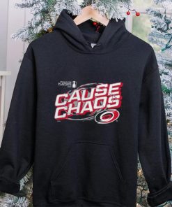 NHL Adult Carolina Hurricanes Cause Chaos Black T Shirt