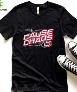 NHL Adult Carolina Hurricanes Cause Chaos Black T Shirt