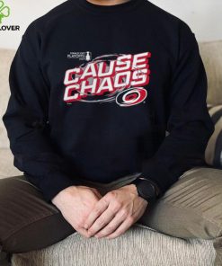 NHL Adult Carolina Hurricanes Cause Chaos Black T Shirt