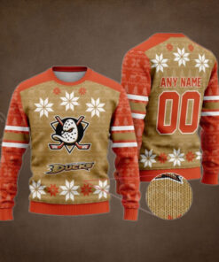 NHL Anaheim Ducks Custom Ugly Sweater For Christmas