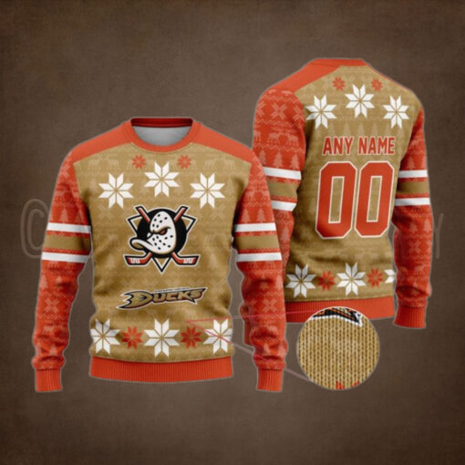 NHL Anaheim Ducks Custom Ugly Sweater For Christmas