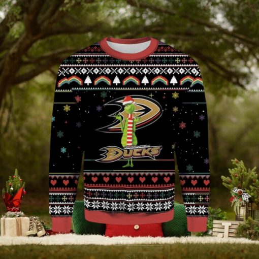 NHL Anaheim Ducks Funny Grinch Ugly Christmas Sweater