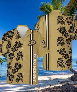 NHL Anaheim Ducks Hawaiian Shirt Tropical Floral For Hockey Lovers