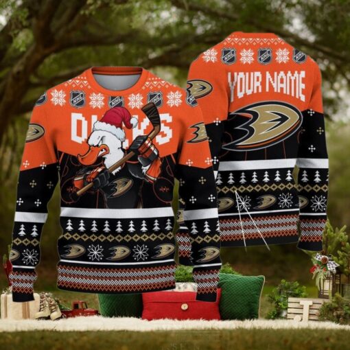 NHL Anaheim Ducks Mascot Ugly Sweater For Christmas