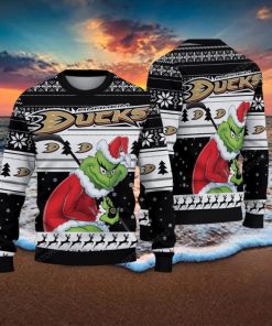 NHL Anaheim Ducks Ugly Sweater Grinch Christmas Sweater