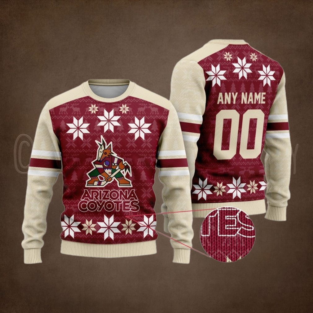 NHL Arizona Coyotes Custom Ugly Sweater For Christmas NHL Arizona Coyotes Custom Ugly Sweater For Christmas
