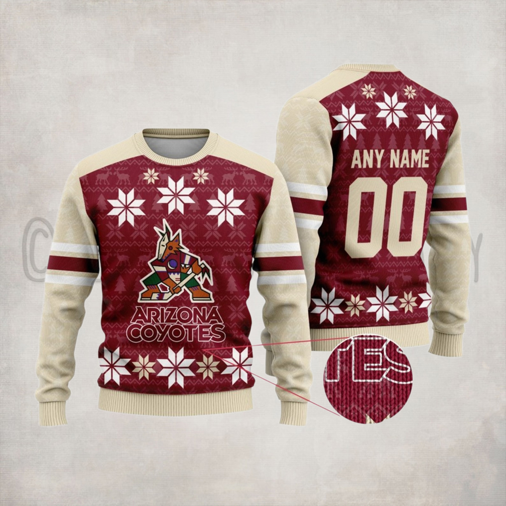 NHL Arizona Coyotes Custom Ugly Sweater For Christmas NHL Arizona Coyotes Custom Ugly Sweater For Christmas