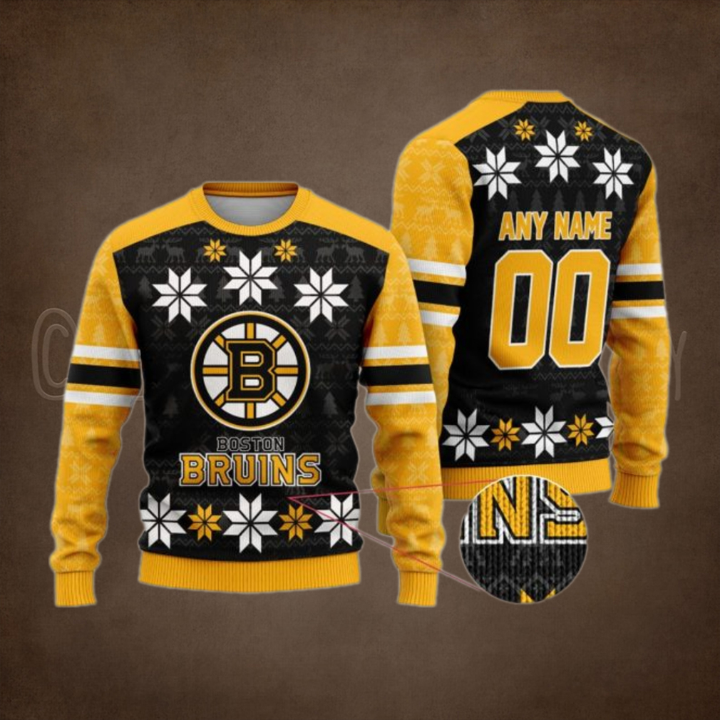 NHL Boston Bruins Custom Ugly Sweater For Christmas NHL Boston Bruins Custom Ugly Sweater For Christmas