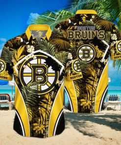 NHL Boston Bruins Hawaiian Shirt Palm Leaves Pattern Best Beach Gift