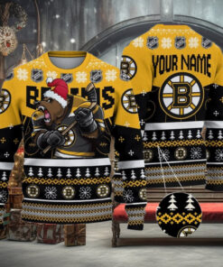 NHL Boston Bruins Mascot Ugly Sweater For Christmas