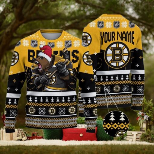 NHL Boston Bruins Mascot Ugly Sweater For Christmas