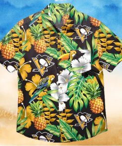 NHL Boston Bruins Mens Floral Tropical Button Up Shirtfloral Tropical Button Up Shirt