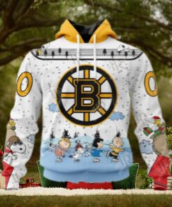 NHL Boston Bruins Special Peanuts Ice Skating Design Hoodie