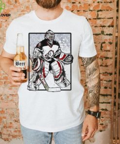 NHL Buffalo Sabres ice hockey Ryan Miller cartoon in white shirt