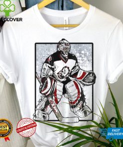 NHL Buffalo Sabres ice hockey Ryan Miller cartoon in white shirt 3 NHL Buffalo Sabres ice hockey Ryan Miller cartoon in white shirt