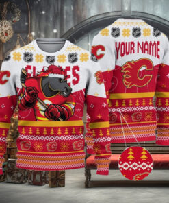 NHL Calgary Flames Mascot Ugly Sweater For Christmas
