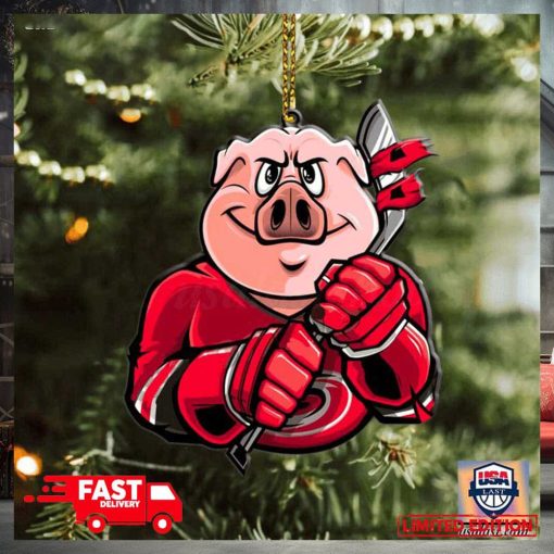 NHL Carolina Hurricanes Mascot Christmas Tree Decorations 2023 Holiday Ornament