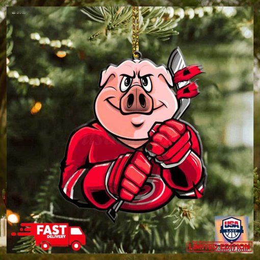 NHL Carolina Hurricanes Mascot Christmas Tree Decorations 2023 Holiday Ornament
