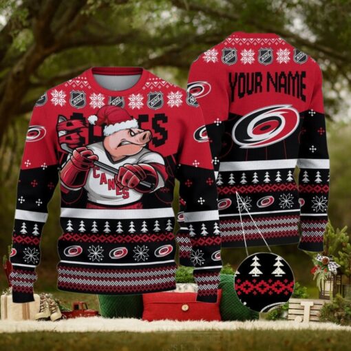 NHL Carolina Hurricanes Mascot Ugly Sweater For Christmas