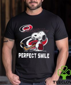 NHL Carolina Hurricanes Snoopy Perfect Smile The Peanuts Movie Hockey T Shirt