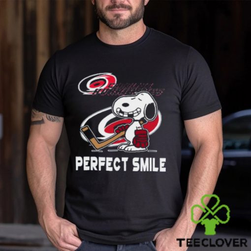 NHL Carolina Hurricanes Snoopy Perfect Smile The Peanuts Movie Hockey T Shirt