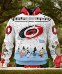 NHL Carolina Hurricanes Special Peanuts Ice Skating Design Hoodie