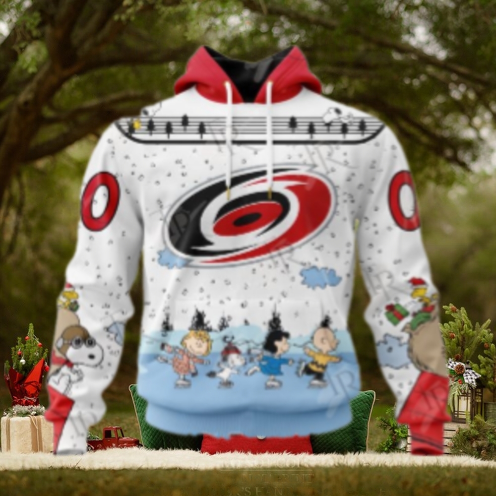 NHL Carolina Hurricanes Special Peanuts Ice Skating Design Hoodie NHL Carolina Hurricanes Special Peanuts Ice Skating Design Hoodie
