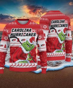 NHL Carolina Hurricanes Ugly Sweater Grinch Christmas Sweater