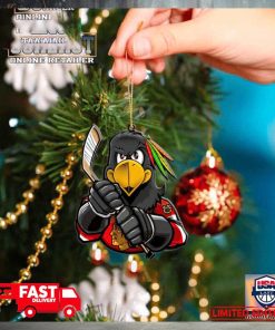 NHL Chicago Blackhawks Mascot Christmas Tree Decorations 2023 Holiday Ornament
