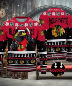 NHL Chicago Blackhawks Mascot Ugly Sweater For Christmas