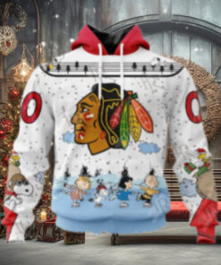 NHL Chicago Blackhawks Special Peanuts Ice Skating Design Hoodie