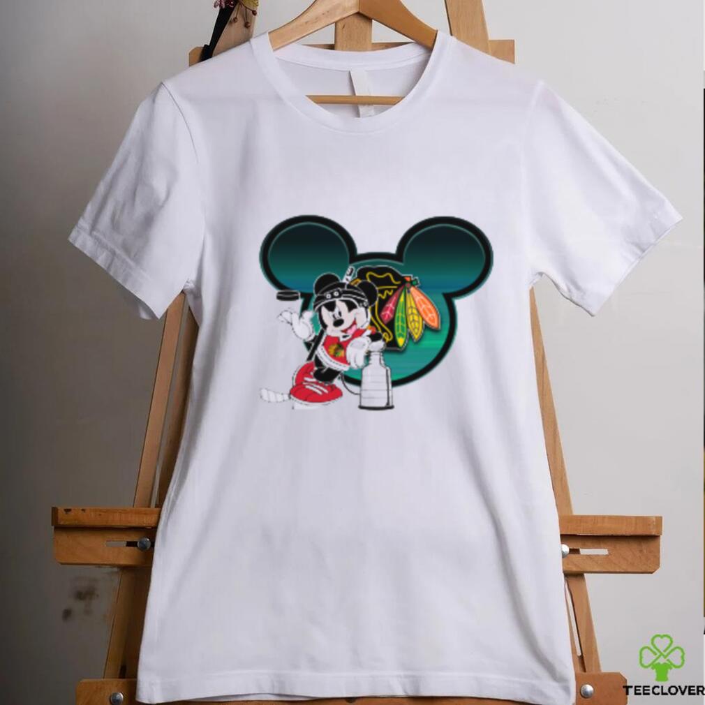 NHL Chicago Blackhawks Stanley Cup Mickey Mouse Disney Hockey T Shirt NHL Chicago Blackhawks Stanley Cup Mickey Mouse Disney Hockey T Shirt