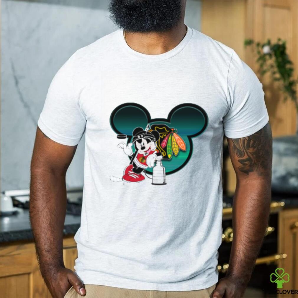 NHL Chicago Blackhawks Stanley Cup Mickey Mouse Disney Hockey T Shirt NHL Chicago Blackhawks Stanley Cup Mickey Mouse Disney Hockey T Shirt