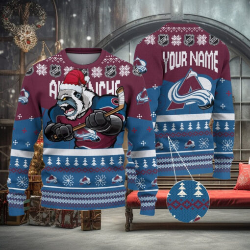 NHL Colorado Avalanche Mascot Ugly Sweater For Christmas