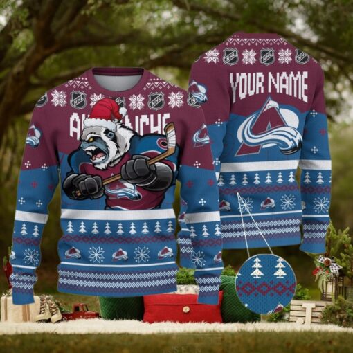 NHL Colorado Avalanche Mascot Ugly Sweater For Christmas