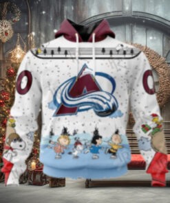 NHL Colorado Avalanche Special Peanuts Ice Skating Design Hoodie