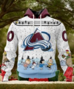 NHL Colorado Avalanche Special Peanuts Ice Skating Design Hoodie