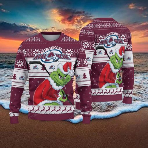 NHL Colorado Avalanche Ugly Sweater Grinch Christmas Sweater