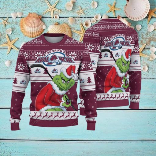 NHL Colorado Avalanche Ugly Sweater Grinch Christmas Sweater