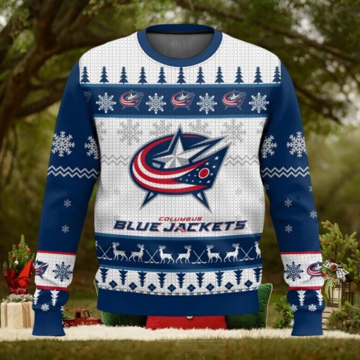 NHL Columbus Blue Jackets 3D Ugly Christmas Sweater Men And Women Christmas Gift
